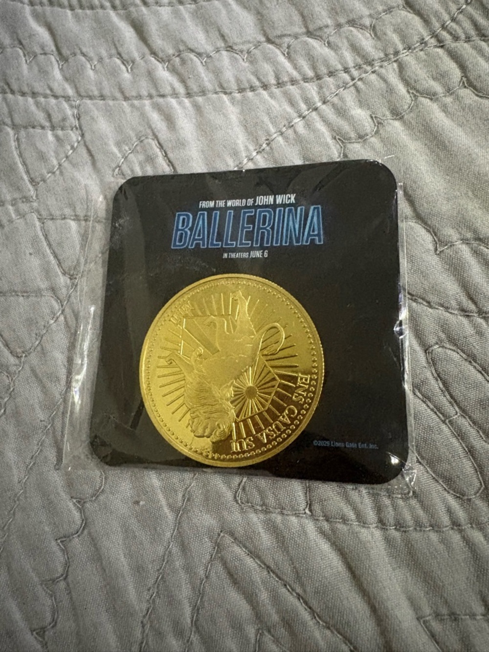From The World Of John Wick Ballerina Movie Collectible Gold Coin Pin